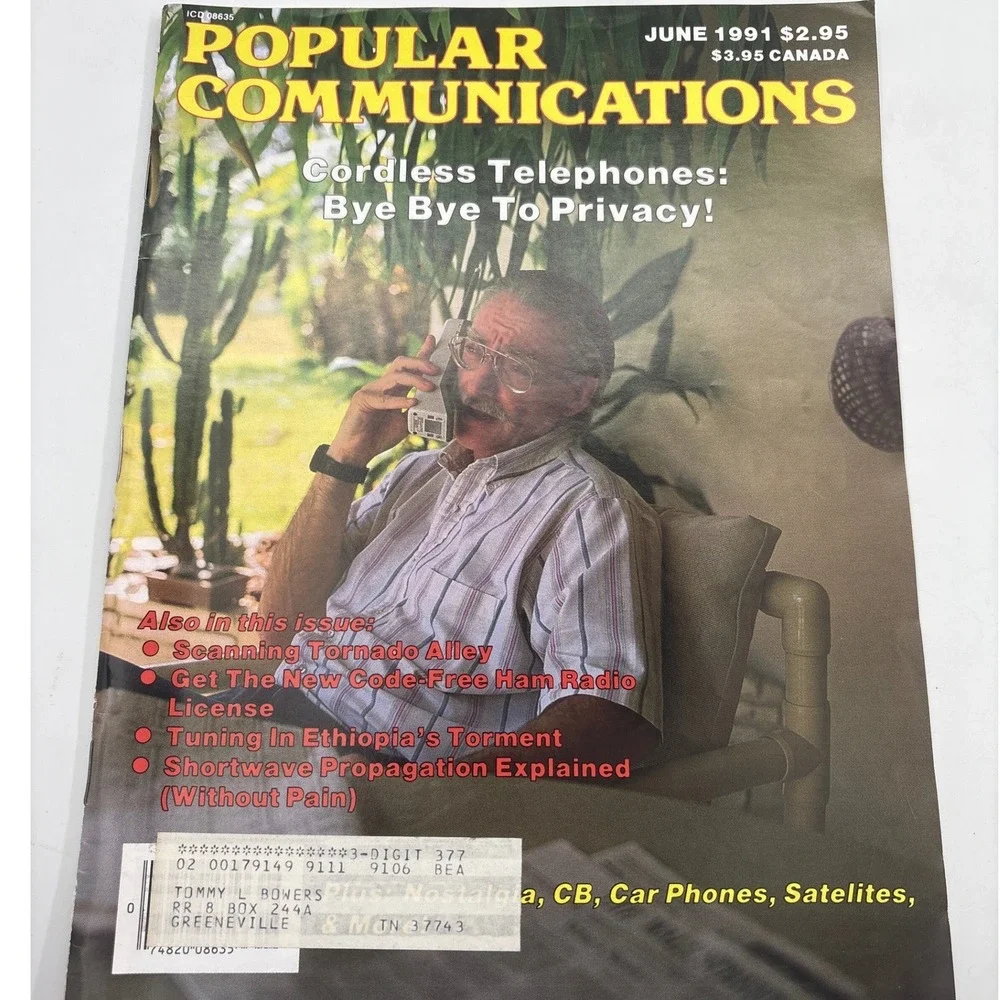 Popular Communications Magazine June 1991‎ Ham Radio Cordless Phones Vintage